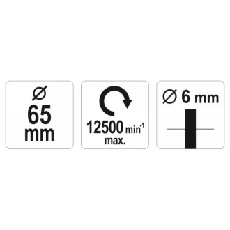 YATO Čistiaca kefa s prírubou 65 mm tvrdá