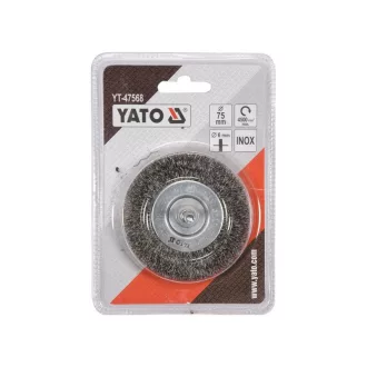 YATO Hriadeľová kefa 75 mm inox