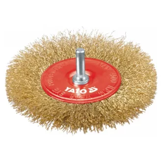 YATO Guľová kefa na čap 100 mm s medeným povlakom