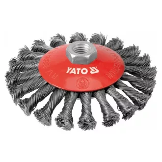 YATO Skosená drôtená kefa M14 125 mm inox
