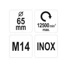 YATO Kefka na hrnce M14 65 mm inox