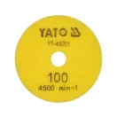 YATO Diamantový brúsny a leštiaci kotúč na suché/zvlhčené použitie s suchým zipsom 100 mm / P100