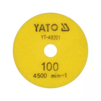   YATO Diamantový brúsny a leštiaci kotúč na suché/zvlhčené použitie s suchým zipsom 100 mm / P100