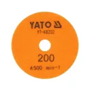 YATO Brúsny a leštiaci kotúč na suché/vlhké diamanty s suchým zipsom 100 mm / P200