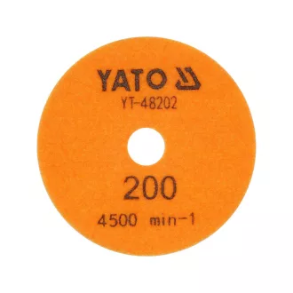   YATO Brúsny a leštiaci kotúč na suché/vlhké diamanty s suchým zipsom 100 mm / P200