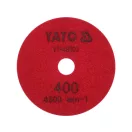 YATO Diamantový brúsiaci a leštiaci kotúč na suché/mokré použitie s suchým zipsom 100 mm / P400