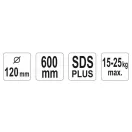 YATO Miešadlo (farba) 120 x 600 mm SDS-Plus