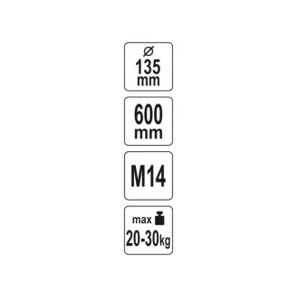 YATO Miešacia tyč (farba) 135 x 600 mm M14