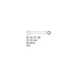 Sada kľúčov YATO 6 kusov 22-32 mm (vložka do zásuvky)