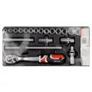 Sada nástrčných kľúčov YATO 24 kusov 1/2" 10-32 mm CrV (vložka do zásuvky)