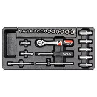   Sada nástrčných kľúčov YATO 25 kusov 1/4" 3,5-14 mm CrV (vložka do zásuvky)