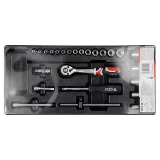   Sada nástrčných kľúčov YATO 25 kusov 1/4" 3,5-14 mm CrV (vložka do zásuvky)