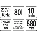 YATO Umývačka dielov 80 litrov