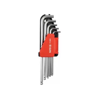   YATO súprava imbusových kľúčov s dlhou guľovou hlavou 12 kusov 1/16"-3/8" CrV