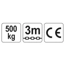 YATO Reťazový kladkostroj 500 kg 3 m