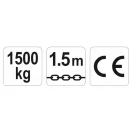 YATO Pákový reťazový kladkostroj 1500 kg 1,5 m
