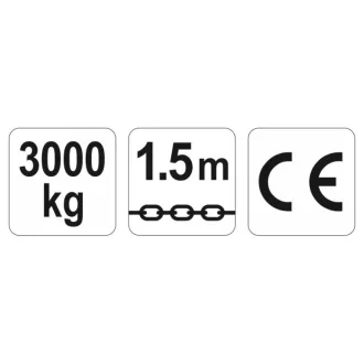 YATO Pákový reťazový kladkostroj 3000 kg 1,5 m