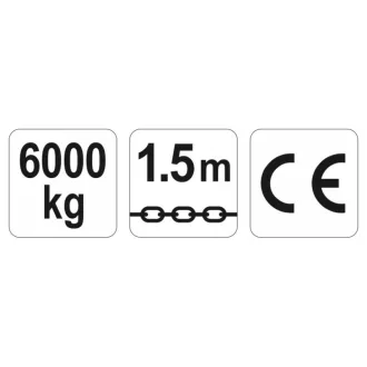 YATO Pákový reťazový kladkostroj 6000 kg 1,5 m