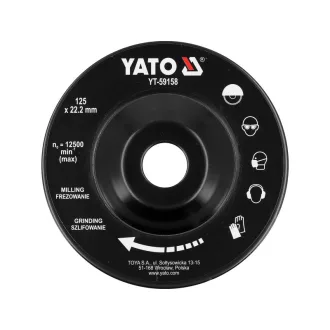YATO Brúsny kotúč plochý 125 x 22,2 mm