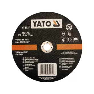 YATO Rezný kotúč na kov 230 x 2,0 x 22 mm