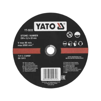 YATO Brúsny kotúč na kameň 230 x 3,2 x 22 mm