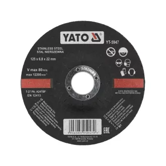 YATO Čistiaci kotúč na kov 125 x 6,8 x 22,2 mm inox