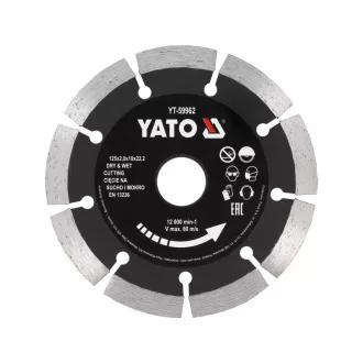   YATO Diamantový rezný kotúč 125 x 2,0 x 10 x 22,2 mm, segmentovaný