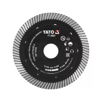  YATO Diamantový rezací kotúč 115 x 1,3 x 10 x 22,2 mm turbo