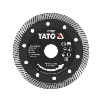   YATO Diamantový rezací kotúč 125 x 1,3 x 10 x 22,2 mm turbínový