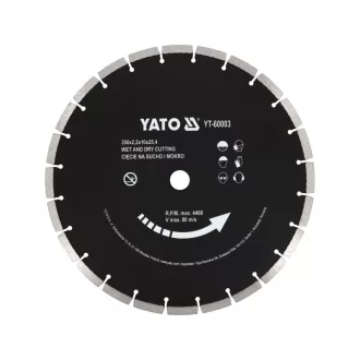   YATO Diamantový rezací kotúč 350 x 3,4 x 10,0 x 25,4 mm segmentový