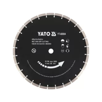   YATO Diamantový kotúč na rezanie 400 x 3,6 x 10,0 x 25,4 mm segmentovaný