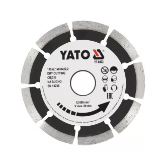   YATO Diamantový rezací kotúč 115 x 2,1 x 8,0 x 22,2 mm segmentovaný