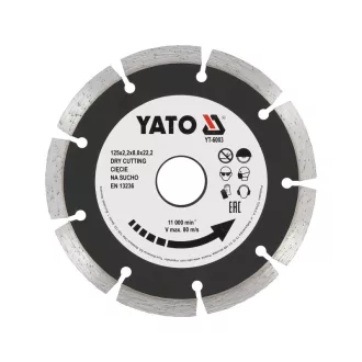   YATO Diamantový rezací kotúč 125 x 2,2 x 8,0 x 22,2 mm segmentovaný