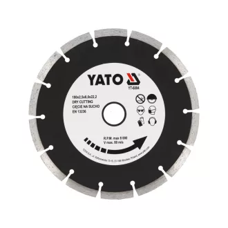   YATO Diamantový rezný kotúč 180 x 2,5 x 8,0 x 22,2 mm segmentovaný
