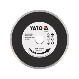   YATO Diamantový rezací kotúč 180 x 2,2 x 5,3 x 25,4 mm nepretržitý