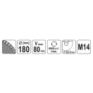 YATO Diamantový kotúč na betón 180 x 22,2 mm