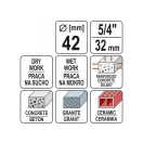 YATO Diamantová vŕtacia korunka 42 mm