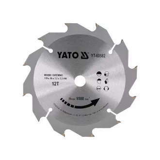 YATO Pílový kotúč na drevo 170 x 16 x 2,2 mm / 12T