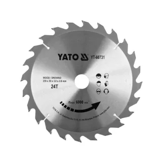 YATO Pílový kotúč na drevo 255 x 30 x 2,0 mm / 24T