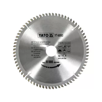 YATO Pilový kotúč na hliník 210 x 30 x 2,2 mm / 72T
