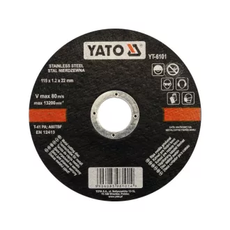 YATO Rezný kotúč na kov 115 x 1,2 x 22 mm nerez