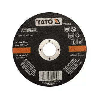 YATO Rezný kotúč na kov 125 x 2,5 x 22,2 mm inox