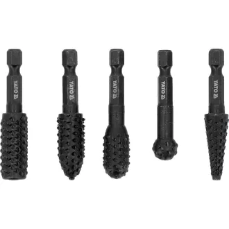 YATO Sada turbo vŕtačiek pre drevo, 5 kusov, bitový uchop