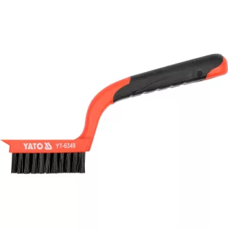   YATO Drôtená kefa s 5-radovou plastovou rukoväťou nylon 180 mm
