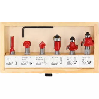 YATO Sada fréz na horné frézovanie 8 kusov 6 mm