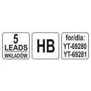 YATO Tesársky ceruzka s grafitovým vkladaním 110 mm sivý HB (5 ks)