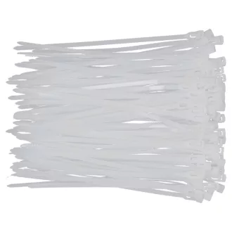   YATO Odopínateľné káblové zväzky 3,6 x 150 mm biele (100 ks)