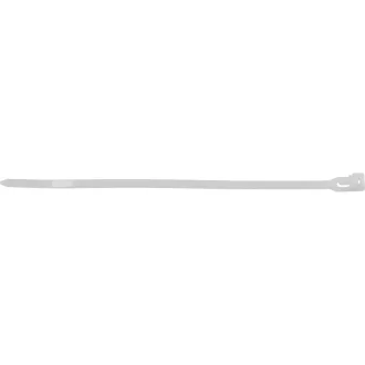   YATO Odopínateľné káblové zväzky 3,6 x 150 mm biele (100 ks)