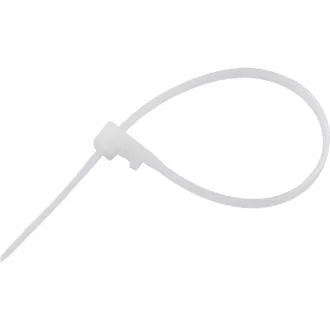   YATO Odopínateľné káblové zväzky 3,6 x 150 mm biele (100 ks)