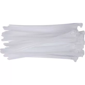   YATO Uvoľniteľné káblové zväzky 7,6 x 200 mm biely (100 ks)